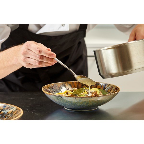 Rjav jušni porcelanast krožnik ø 21 cm Resto – BonBistro-image-1