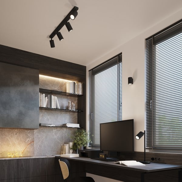 Črna stenska svetilka Gleam – Sollux-image-2