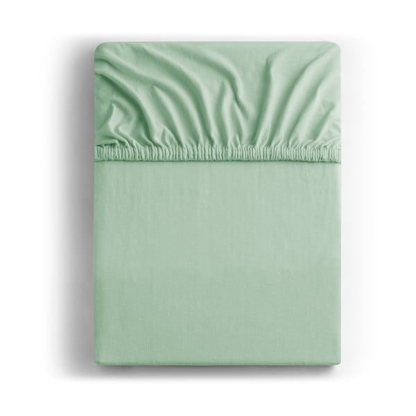 Svetlo zelena napenjalna rjuha iz jerseyja 90x200 cm Amber – DecoKing