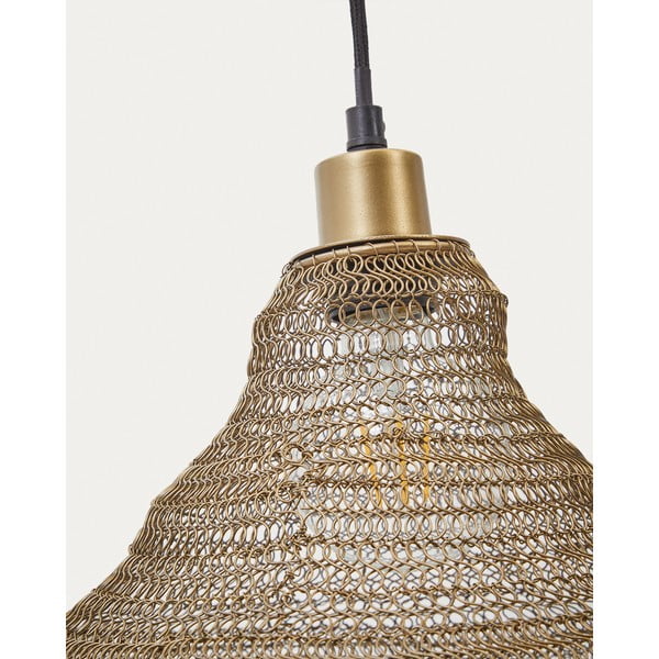 Viseča svetilka v zlati barvi s kovinskim senčilom ø 48,5 cm Sarraco – Kave Home-image-3