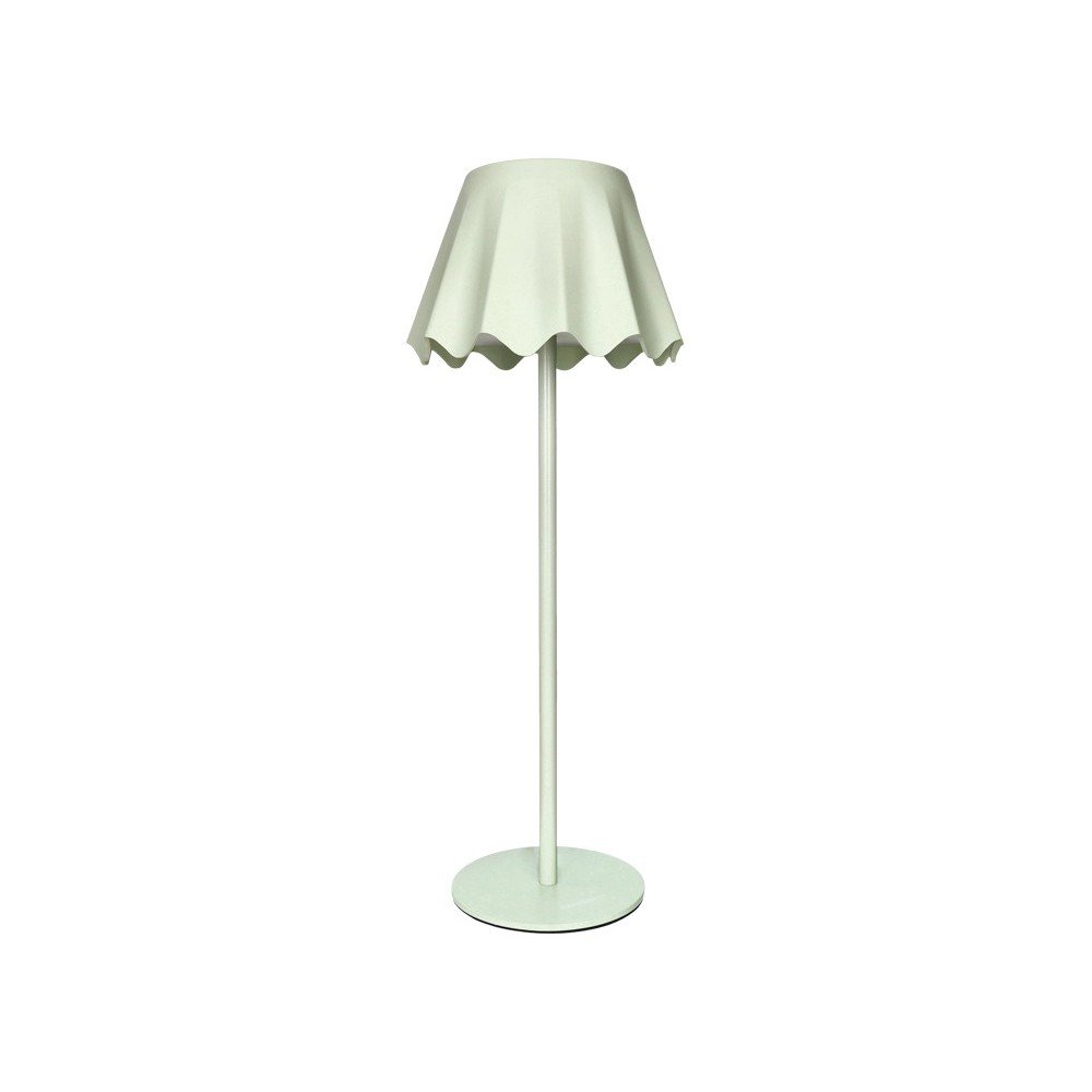 Svetlo zelena kovinska LED zatemnitvena namizna svetilka (višina 36 cm)