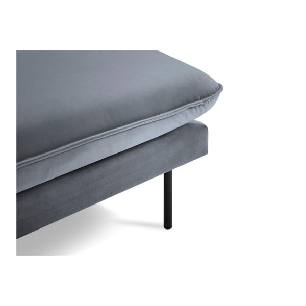 Siv žametni ležalnik Cosmopolitan Design Vienna, levi vogal-image-4