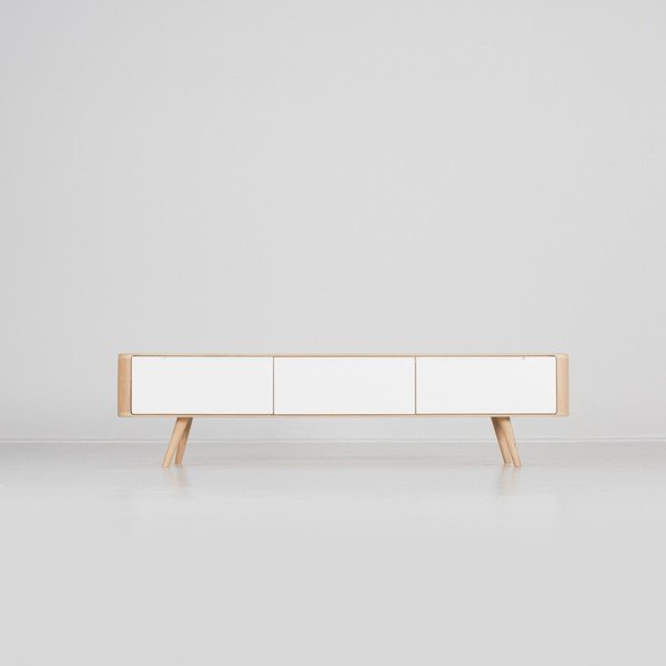 Televizijska mizica iz hrastovega lesa Gazzda Ena, 180 x 42 x 45 cm-image-3