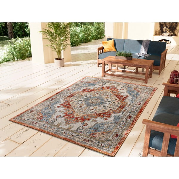 Oranžna/bež zunanja preproga 80x150 cm Luna Rust – Universal-image-1