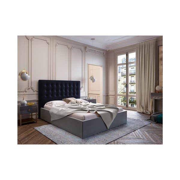Temno modra žametno vzglavje Windsor & Co Sofas Athena, 160 x 120 cm-image-3