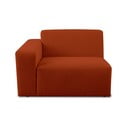 Opečnato oranžen modul za sedežno garnituro iz tkanine bouclé (levi kot) Roxy – Scandic