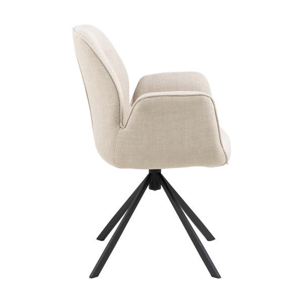 Kremno bel oblazinjen jedilni stol Aura – Actona-image-4