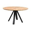Okrogla jedilna miza s hrastovo mizno ploščo ø 130 cm Carradale – Rowico