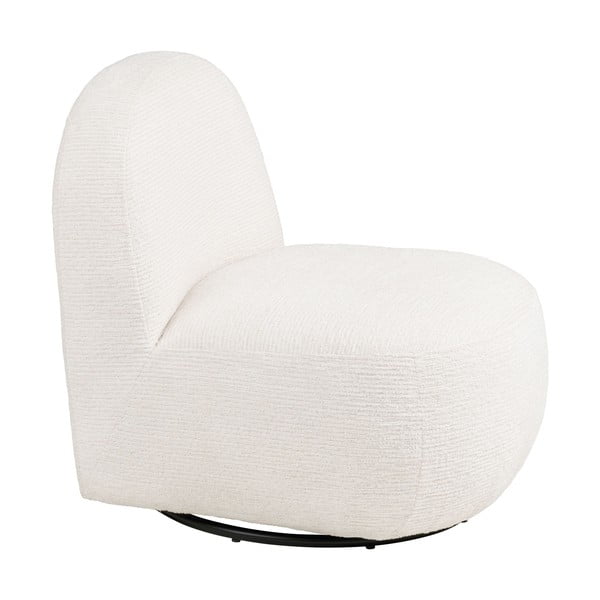 Kremno bel vrtljiv fotelj Milo – House Nordic-image-3