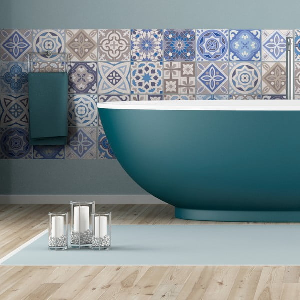 Komplet 24 dekorativnih stenskih nalepk Ambiance Honduras, 20 x 20 cm-image-1