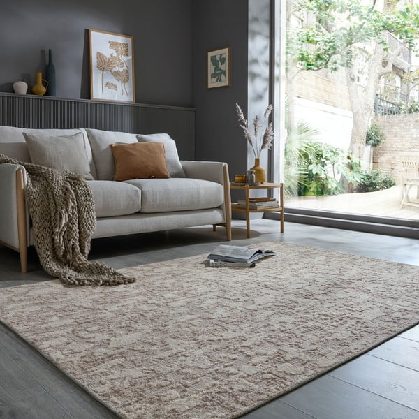 Sivo-bež pralna preproga 78x150 cm Connely – Flair Rugs-image-1