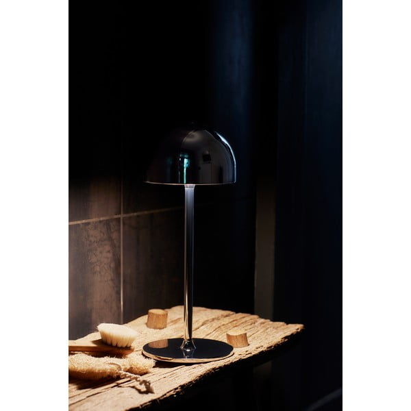 Temno siva LED namizna svetilka z daljinskim upravljalnikom s kovinskim senčilom (višina 30 cm) Tim – Sirius-image-3