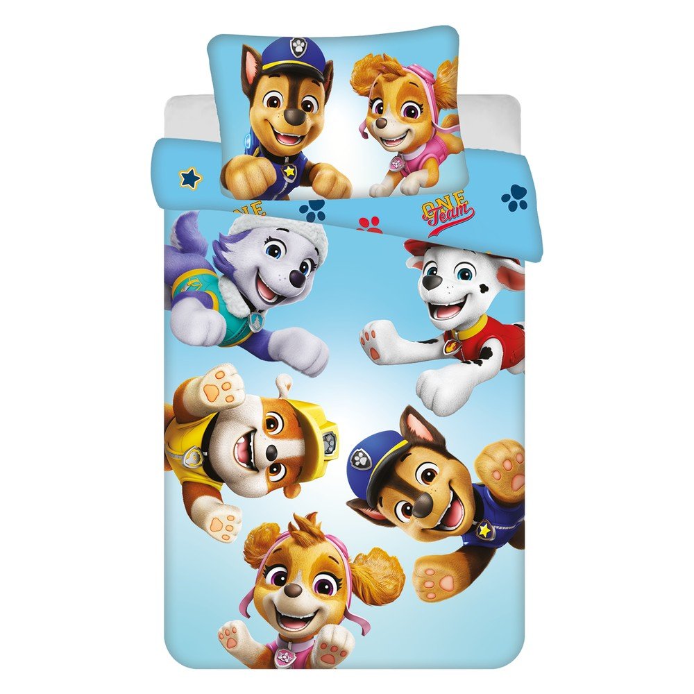 Bombažna otroška posteljnina za otroško posteljico 100x135 cm Paw Patrol
