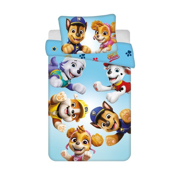 Bombažna otroška posteljnina za otroško posteljico 100x135 cm Paw Patrol – Jerry Fabrics