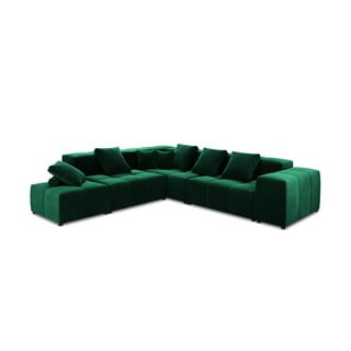 Zelen žametni kotni kavč (obojestranski) Rome Velvet - Cosmopolitan Design 