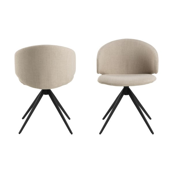 Bež oblazinjen jedilni stol z nasloni za roke Ella – Actona-image-3