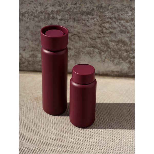 Bordo rdeč termo lonček iz nerjavečega jekla 400 ml Singles – Zone-image-4