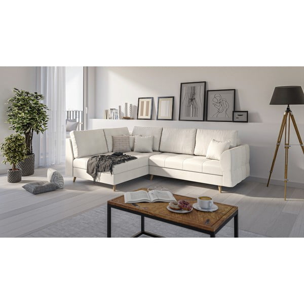 Kremno bela kotna sedežna garnitura (z levim kotom) Ariella – Ropez-image-2