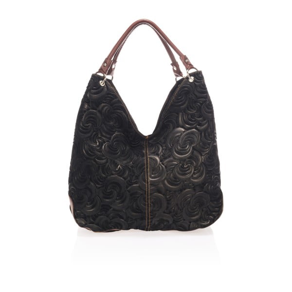 Črna usnjena torbica Giorgio Costa Terst-image-1