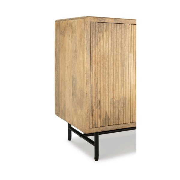 Komoda iz masivnega manga v naravni barvi 190x85x40 cm Mundra – MOME-image-3