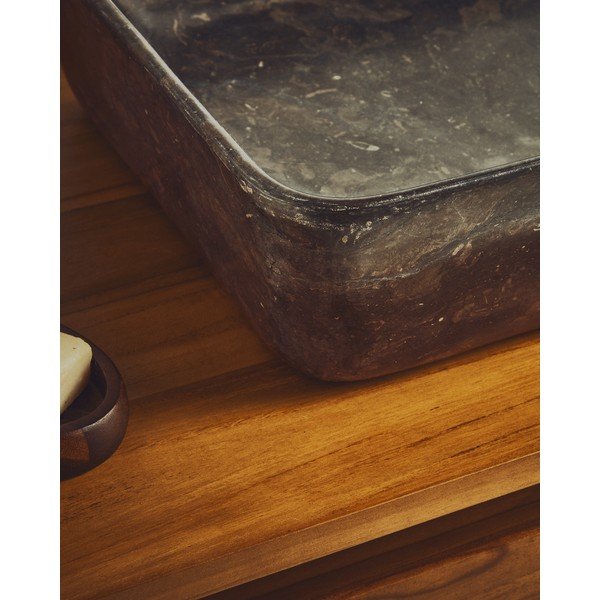 Siv kamnit umivalnik 55x35 cm Darnen – Kave Home-image-2