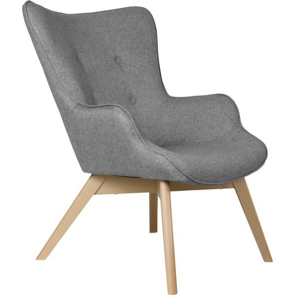 Siv fotelj Niko – Ropez