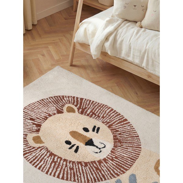 Kremno bela pralna/ročno tkana bombažna otroška preproga 140x200 cm Snuggle Leander – Hanse Home-image-2