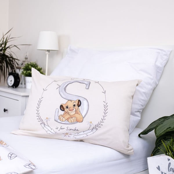 Svetlo rumena bombažna otroška posteljnina za otroško posteljico 100x135 cm Lion King "Best Friends" – Jerry Fabrics-image-1