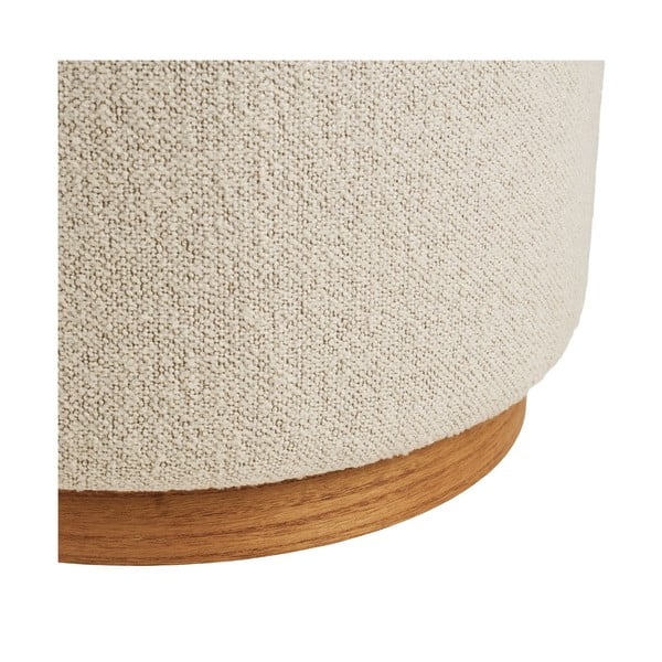 Bež tabure iz tkanine bouclé Daisy – House Nordic-image-3