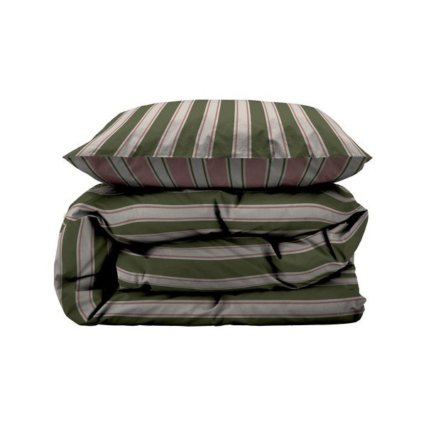 Zeleno-rožnata posteljnina iz organskega bombaža 135x220 cm Nordic - Södahl-image-1