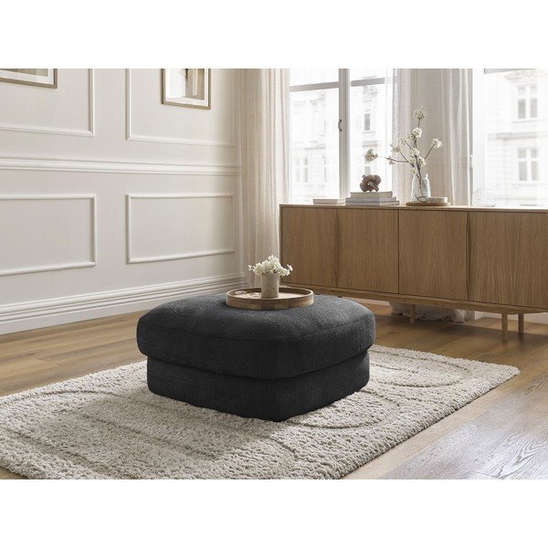 Črn tabure iz šenilje Leonore – Bobochic Paris-image-4