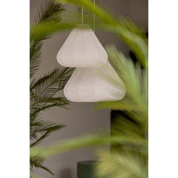 Kremno bela viseča svetilka s papirnatim senčilom ø 10 cm Sarella – Light & Living-image-1