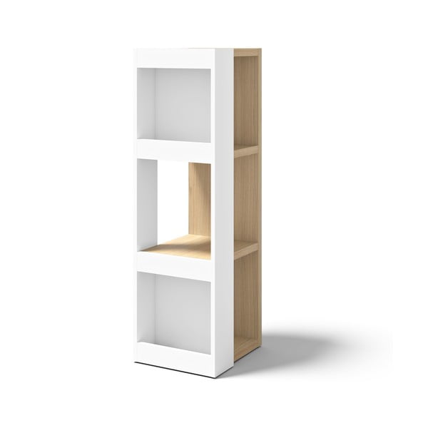 Bela knjižna omara v hrastovem dekorju 40x114 cm Ella - TemaHome-image-1