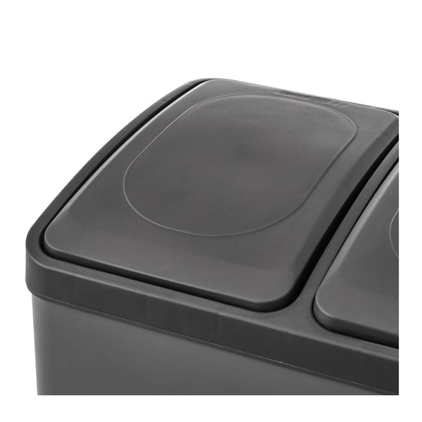 Koš za smeti za ločevanje odpadkov iz nerjavečega jekla s pedalom 40 l Litros – Casa Selección-image-4