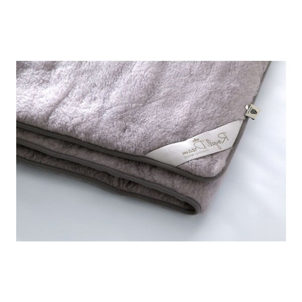 Siva odeja iz merino volne Royal Dream, 220 x 200 cm