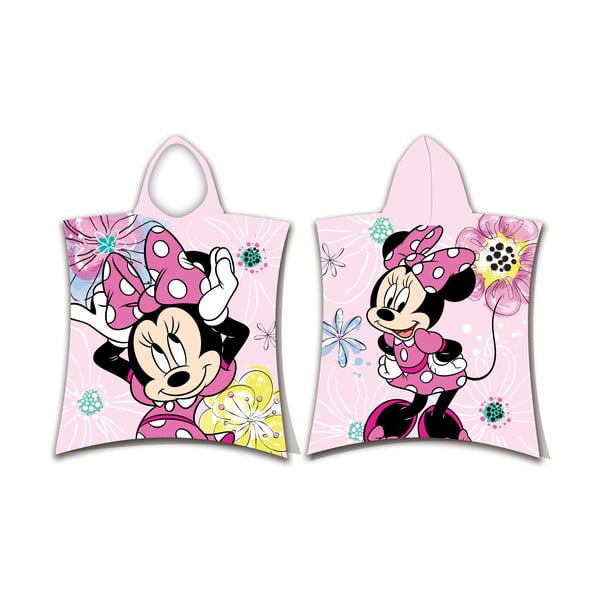 Rožnat otroški kopalni plašč iz frotirja Minnie – Jerry Fabrics