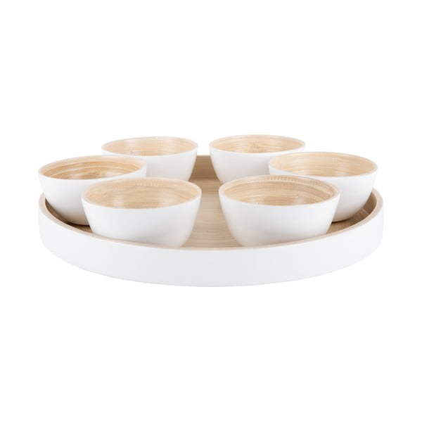 Bel bambusov komplet za serviranje ø 32 cm Puro – PT LIVING