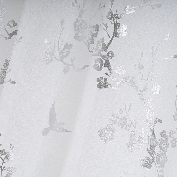 Srebrno-bela prosojna zavesa 140x260 cm Paradis – Casa Selección-image-4