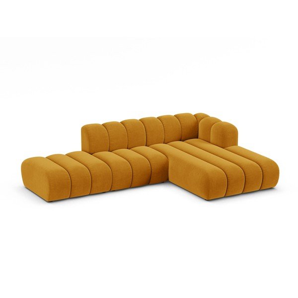 Rumena kotna sedežna garnitura (desni kot) Lupine – Micadoni Home-image-1