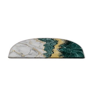 Modrozeleni/kremno beli komplet preprog za stopnice 16 ks 20x65 cm Golden Marble – Vitaus