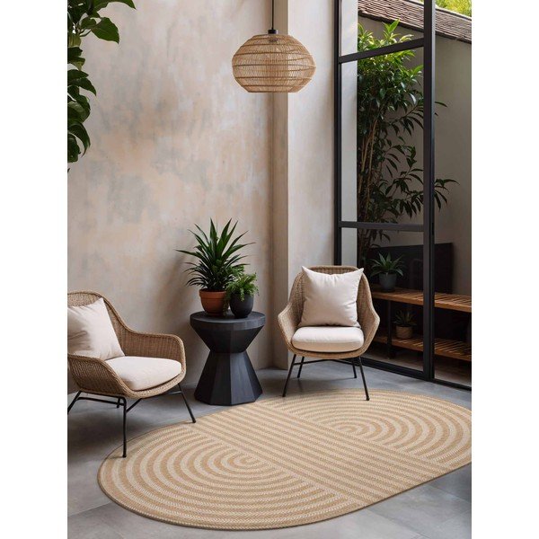 Kremno bela/v naravni barvi notranja in zunanja preproga 160x230 cm Haringey Woodfield – Ted Baker-image-1