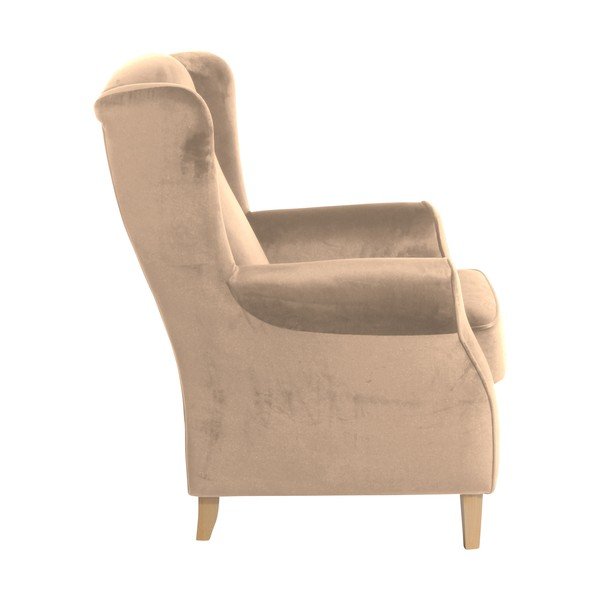 Rjav fotelj Max Winzer Lorris Velur Sand-image-3