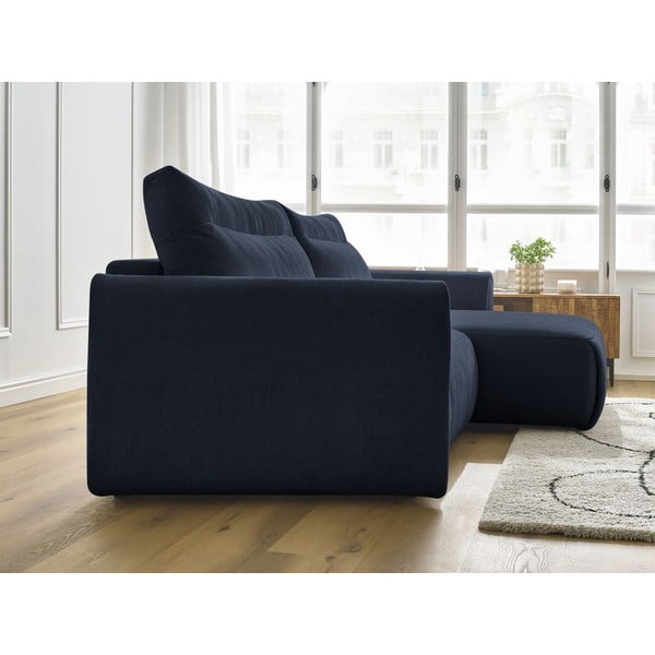 Temno modra kotna sedežna garnitura Aden – Bobochic Paris-image-3