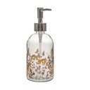 Steklen dozirnik za milo 390 ml Flowers – Dakls