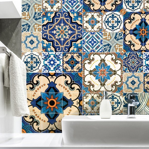 Komplet 60 dekorativnih stenskih nalepk Ambiance Toundra, 15 x 15 cm-image-4