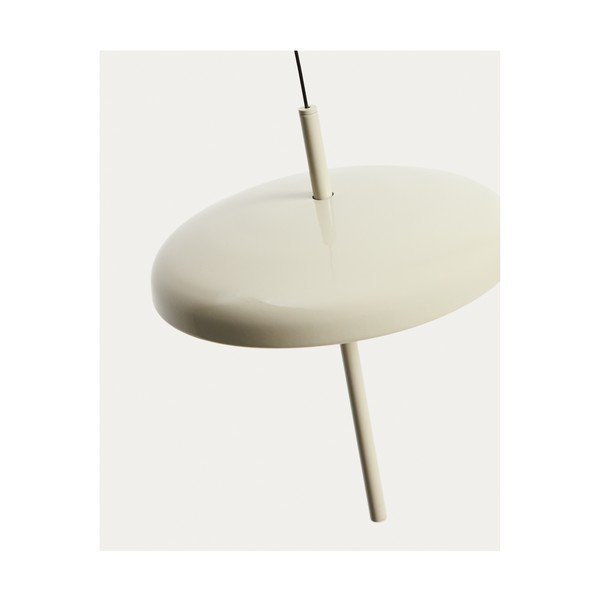 Svetlo siva LED zatemnitvena stropna svetilka s kovinskim senčilom ø 16 cm Porte – Kave Home-image-2