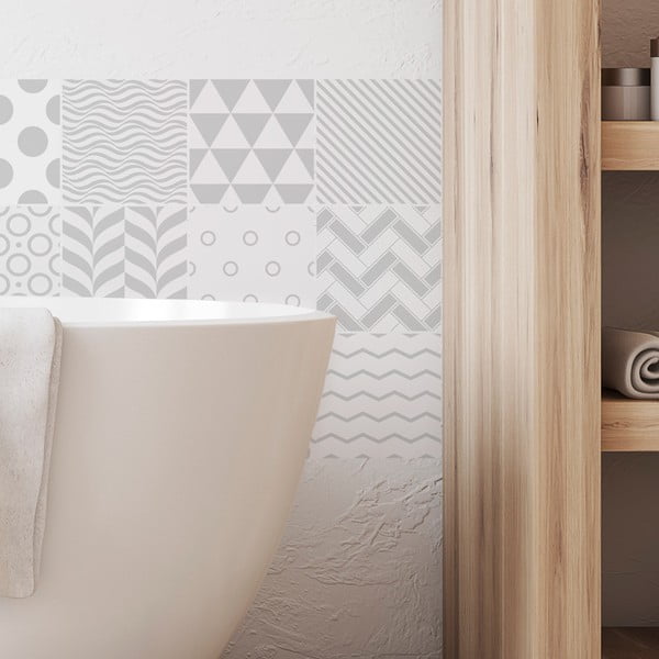 Komplet 9 dekorativnih stenskih nalepk Ambiance Finska, 15 x 15 cm-image-3