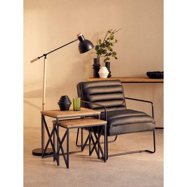 Stranske mizice v kompletu 2 ks iz masivne jelke 38x51 cm Kickford – Premier Housewares-image-3