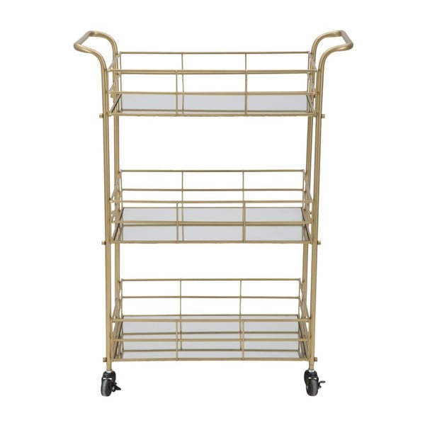 3-stopenjski servirni voziček z zlatim vzorcem Mauro Ferretti Reo-image-3