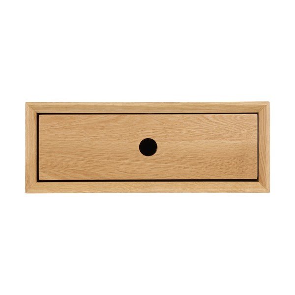 Polica iz masivnega hrasta v svetli naravni barvi 40 cm Luzern – House Nordic-image-3